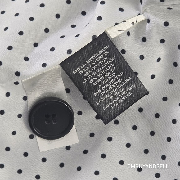 Ann Taylor Marled Blue and White Knit Blazer - Picture 8 of 9